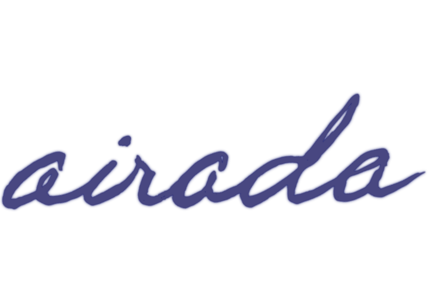 Logotipo azul de Airada